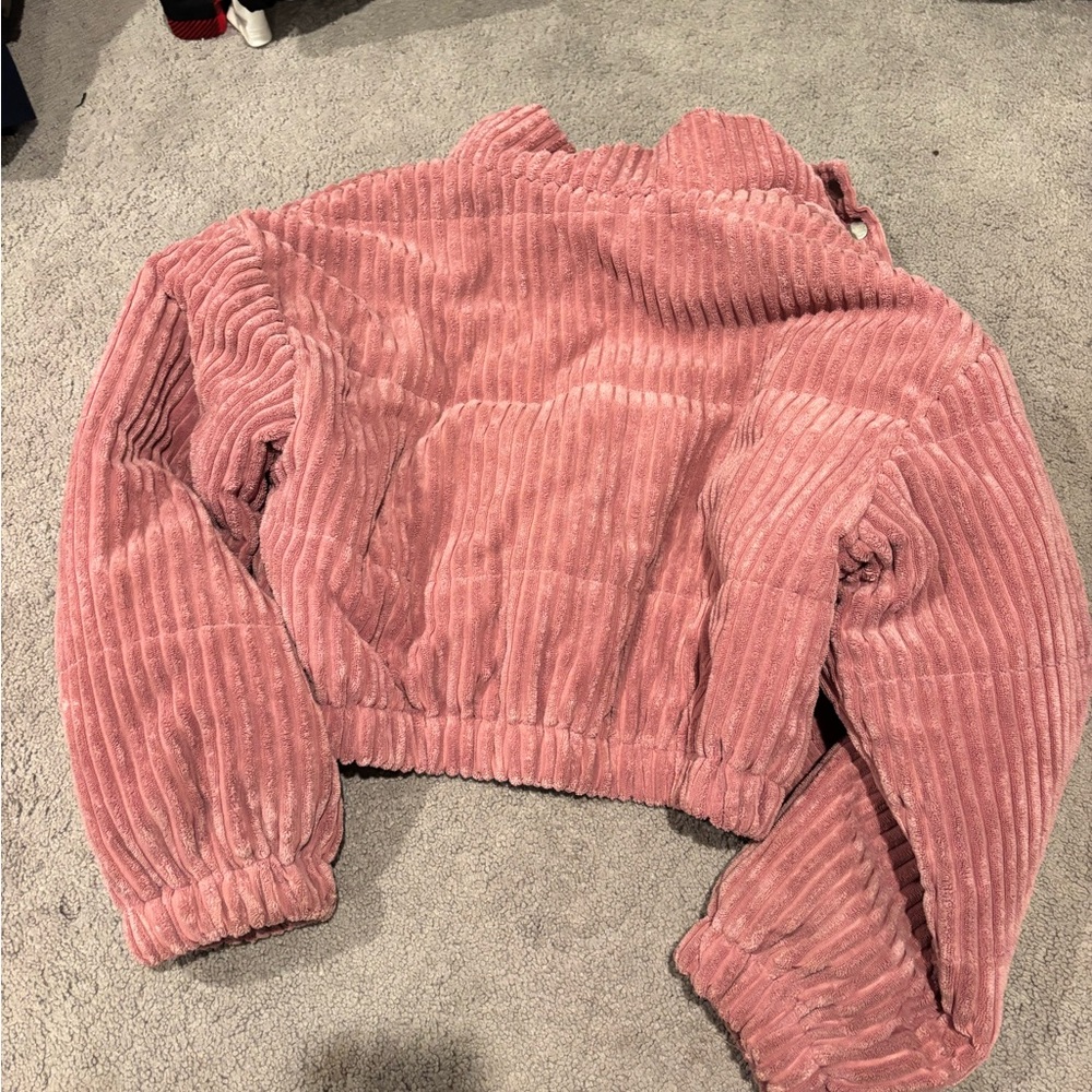 Le Lis Pink Corduroy Cropped Jacket - Picture 4 of 4